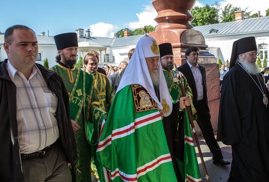 Memorial days of Venerable Sergius and Herman, founders of Valaam Monastery, on Valaam Island in Ladoga Lake