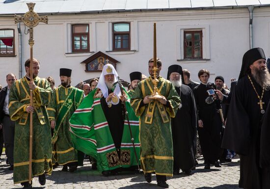 Memorial days of Venerable Sergius and Herman, founders of Valaam Monastery, on Valaam Island in Ladoga Lake