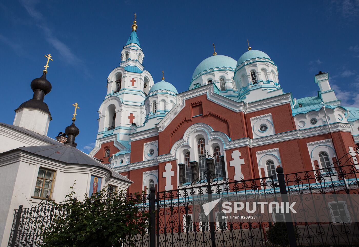 Memorial days of Venerable Sergius and Herman, founders of Valaam Monastery, on Valaam Island in Ladoga Lake