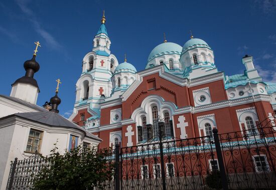 Memorial days of Venerable Sergius and Herman, founders of Valaam Monastery, on Valaam Island in Ladoga Lake