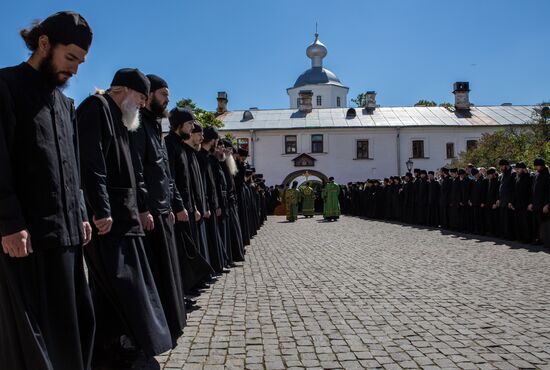 Memorial days of Venerable Sergius and Herman, founders of Valaam Monastery, on Valaam Island in Ladoga Lake