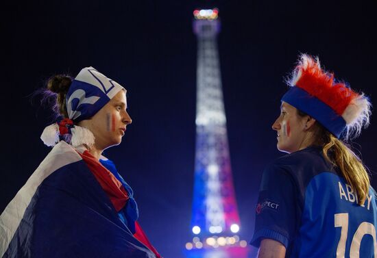 Fans after UEFA Euro 2016 final in Paris