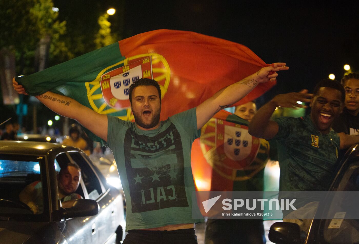 Fans after UEFA Euro 2016 final in Paris