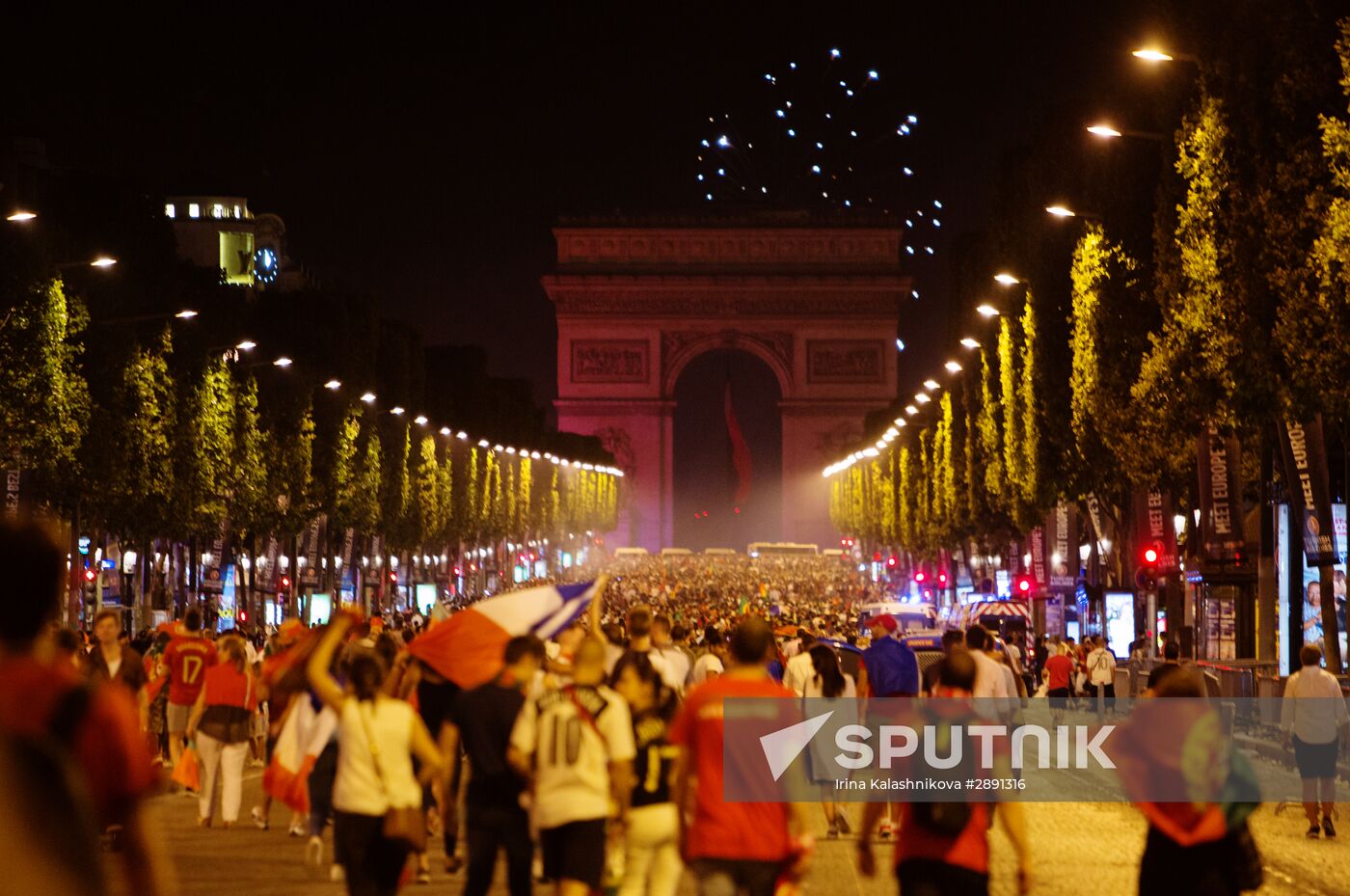 Fans after UEFA Euro 2016 final in Paris