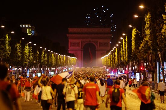 Fans after UEFA Euro 2016 final in Paris