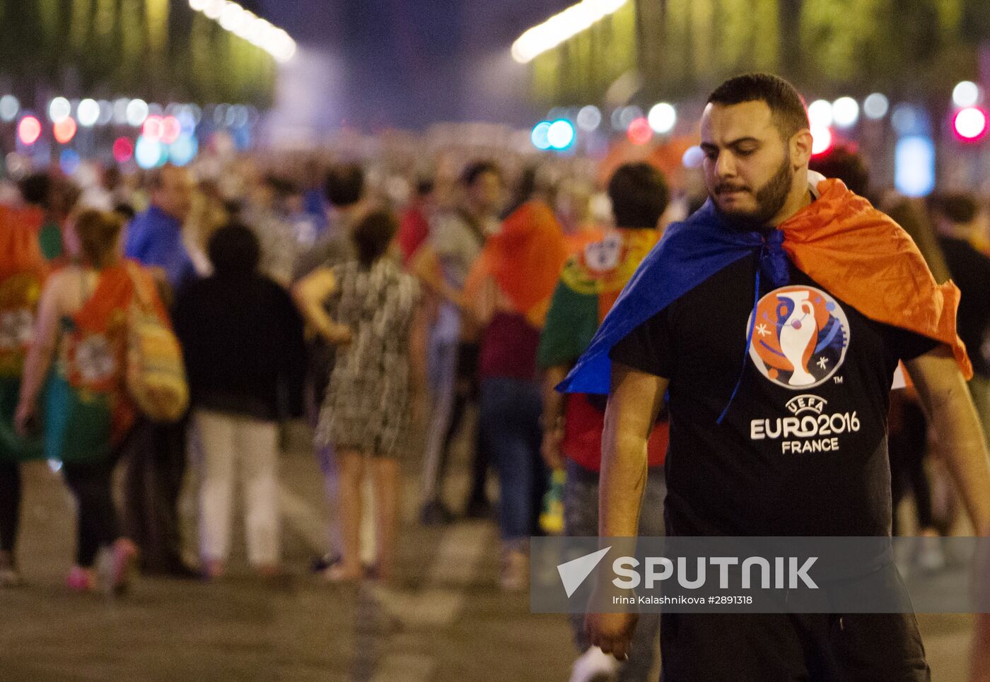 Fans after UEFA Euro 2016 final in Paris