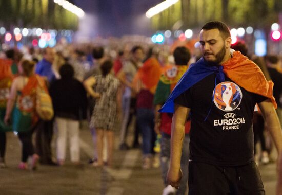 Fans after UEFA Euro 2016 final in Paris