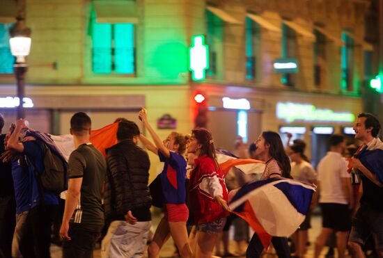 Fans after UEFA Euro 2016 final in Paris