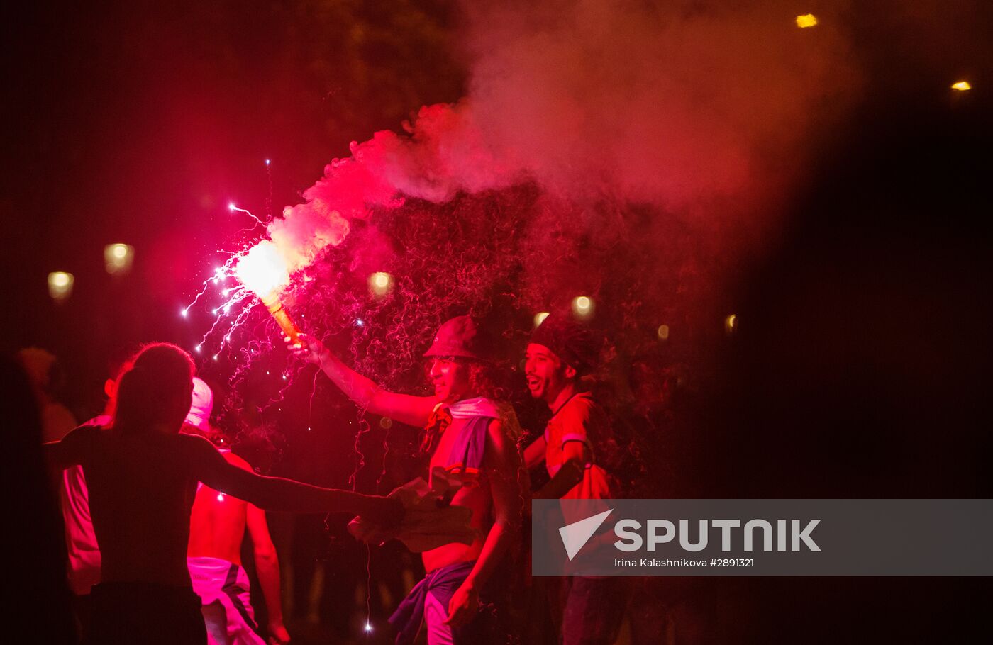 Fans after UEFA Euro 2016 final in Paris