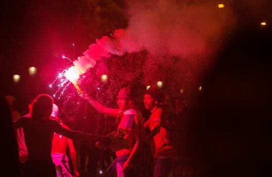 Fans after UEFA Euro 2016 final in Paris