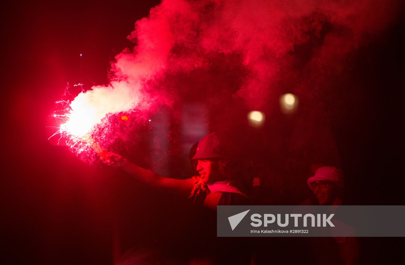 Fans after UEFA Euro 2016 final in Paris