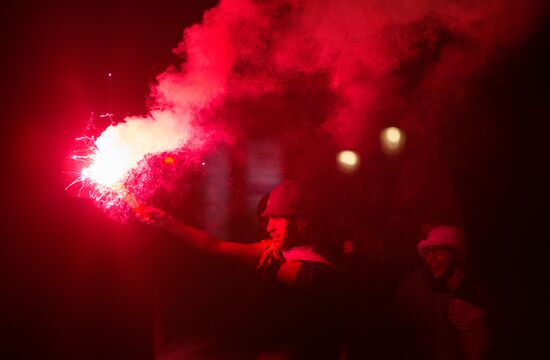 Fans after UEFA Euro 2016 final in Paris