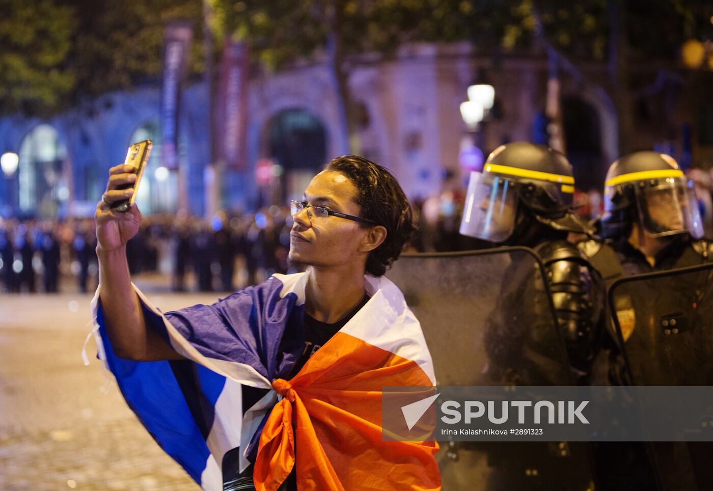 Fans after UEFA Euro 2016 final in Paris