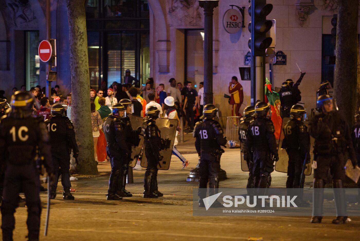 Fans after UEFA Euro 2016 final in Paris