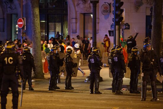 Fans after UEFA Euro 2016 final in Paris