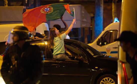Fans after UEFA Euro 2016 final in Paris