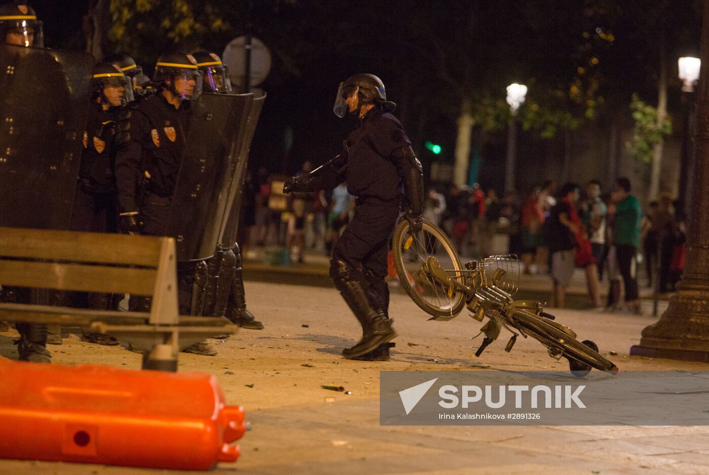 Fans after UEFA Euro 2016 final in Paris
