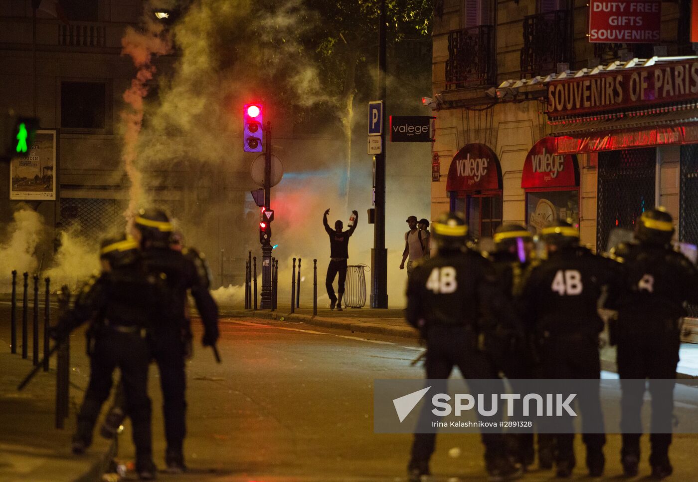 Fans after UEFA Euro 2016 final in Paris