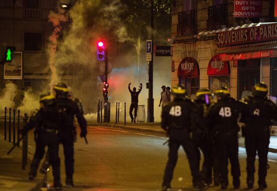 Fans after UEFA Euro 2016 final in Paris