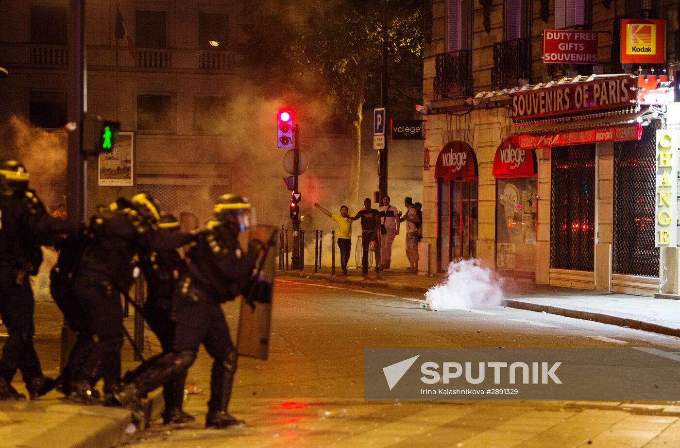 Fans after UEFA Euro 2016 final in Paris