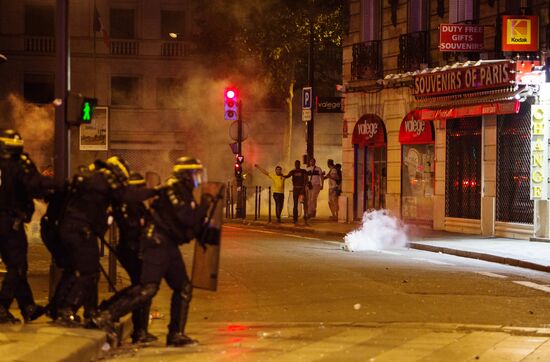 Fans after UEFA Euro 2016 final in Paris