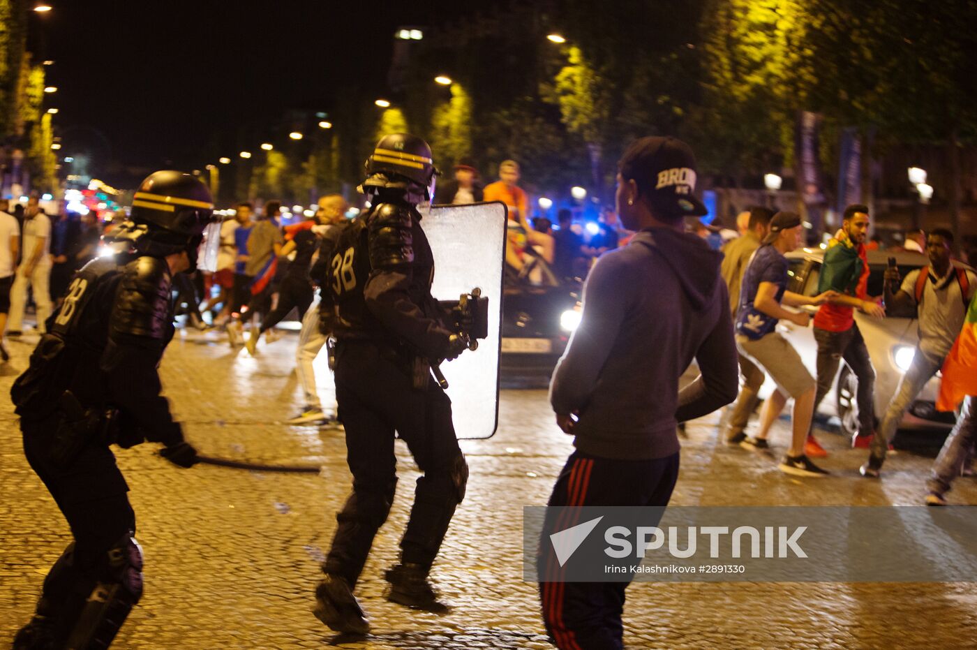 Fans after UEFA Euro 2016 final in Paris