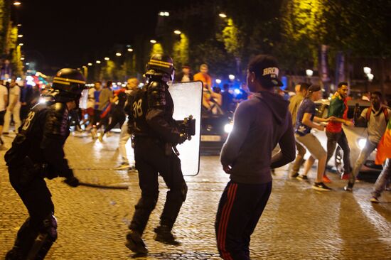 Fans after UEFA Euro 2016 final in Paris