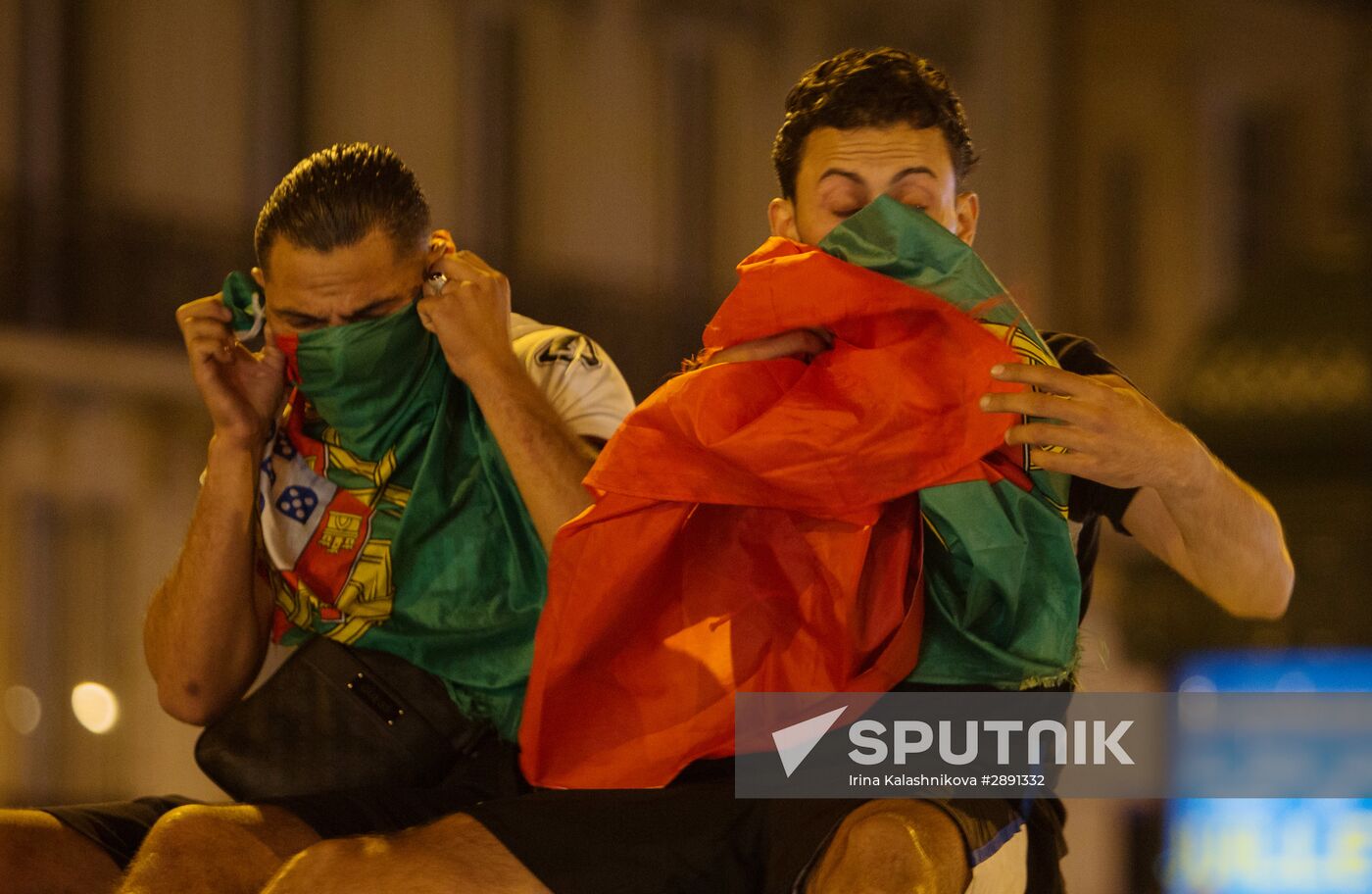 Fans after UEFA Euro 2016 final in Paris