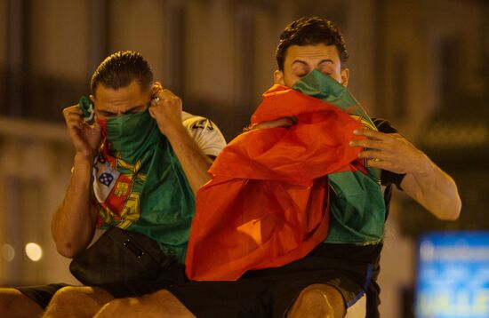 Fans after UEFA Euro 2016 final in Paris