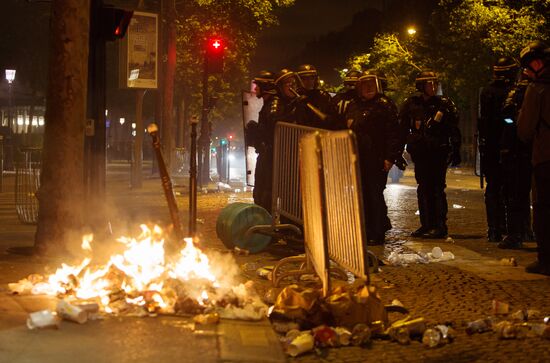 Fans after UEFA Euro 2016 final in Paris