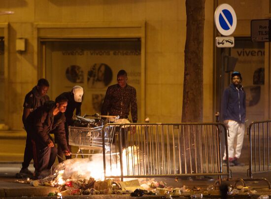 Fans after UEFA Euro 2016 final in Paris