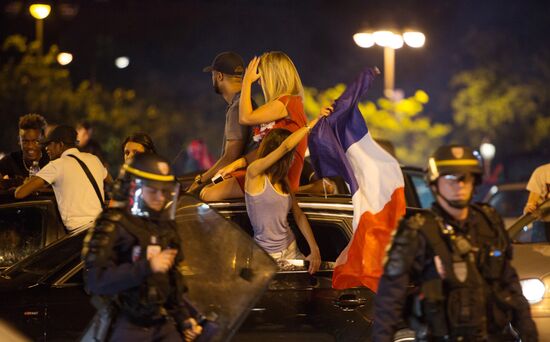 Fans after UEFA Euro 2016 final in Paris