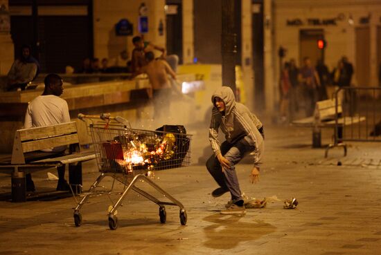 Fans after UEFA Euro 2016 final in Paris