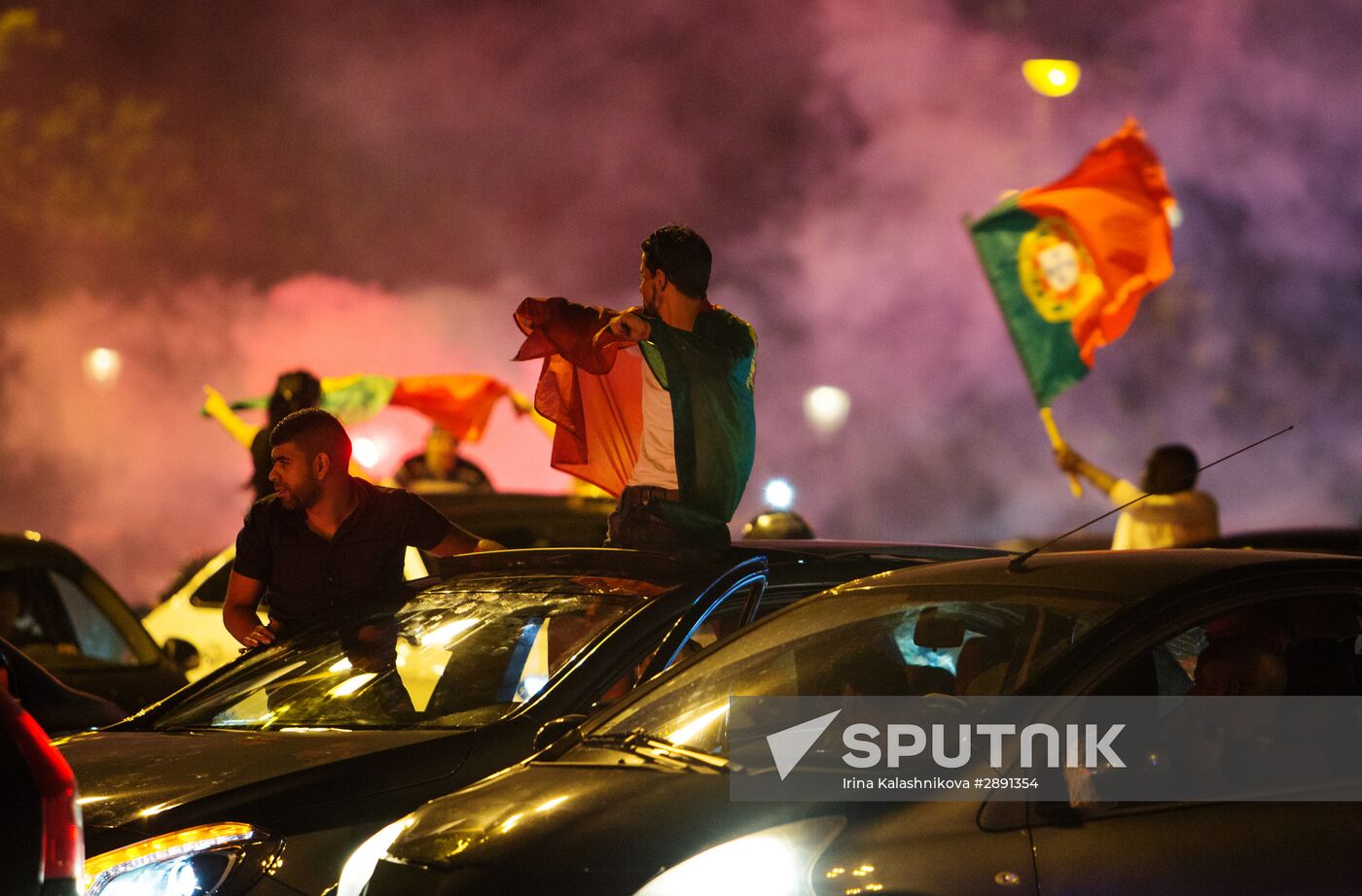 Fans after UEFA Euro 2016 final in Paris
