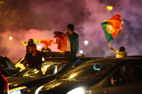 Fans after UEFA Euro 2016 final in Paris