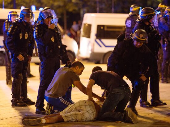 Fans after UEFA Euro 2016 final in Paris