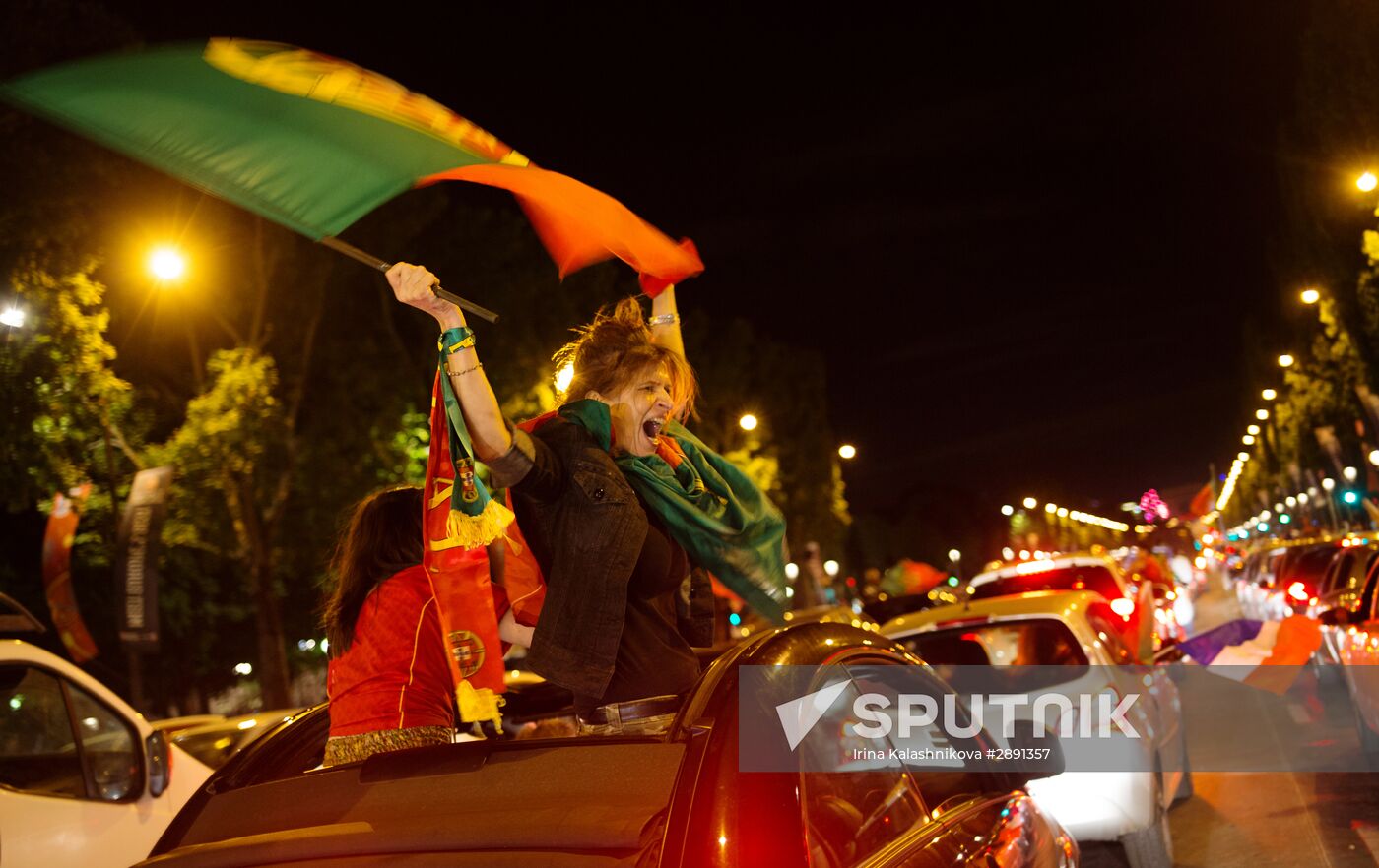 Fans after UEFA Euro 2016 final in Paris