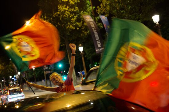 Fans after UEFA Euro 2016 final in Paris