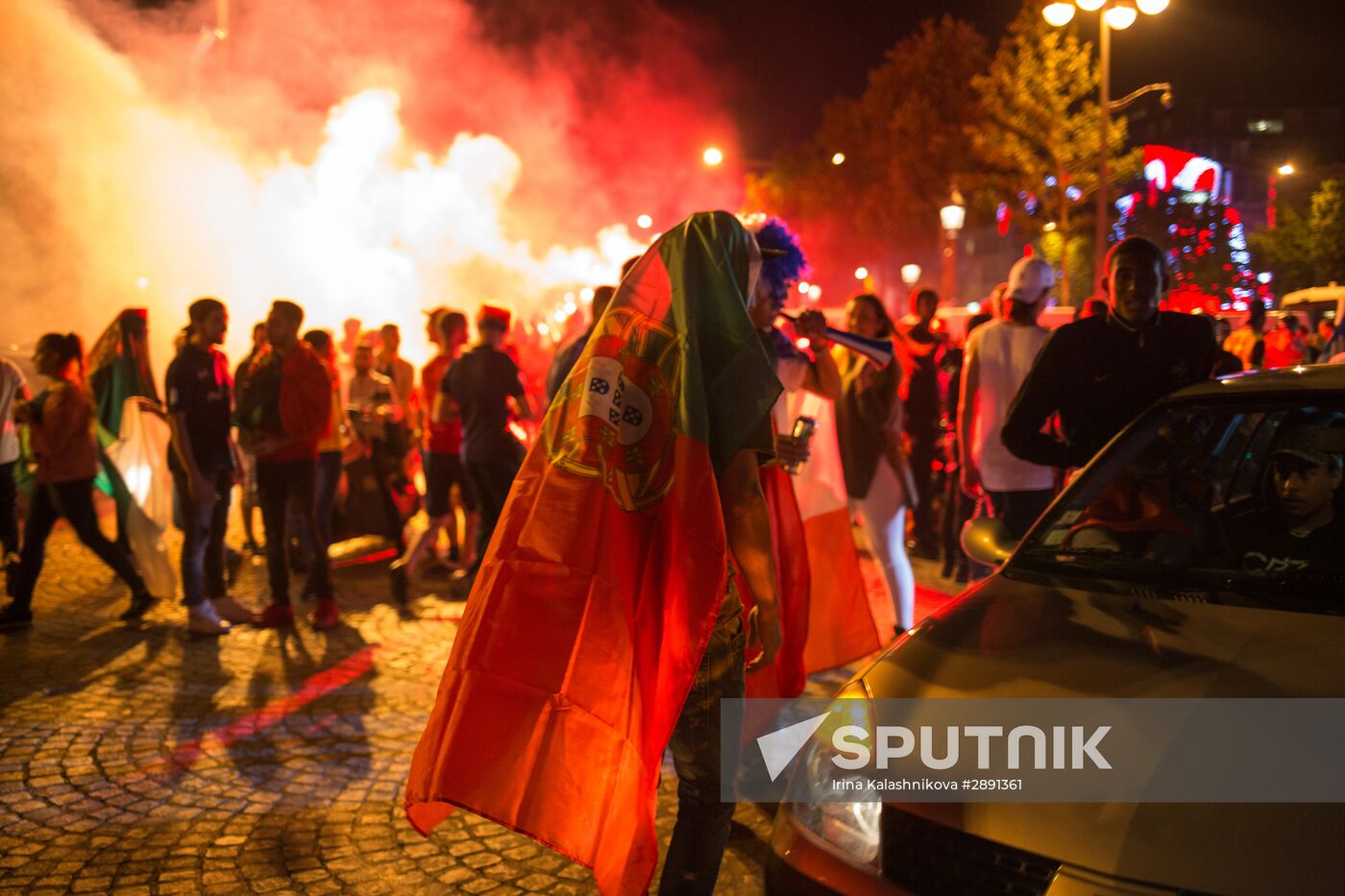 Fans after UEFA Euro 2016 final in Paris
