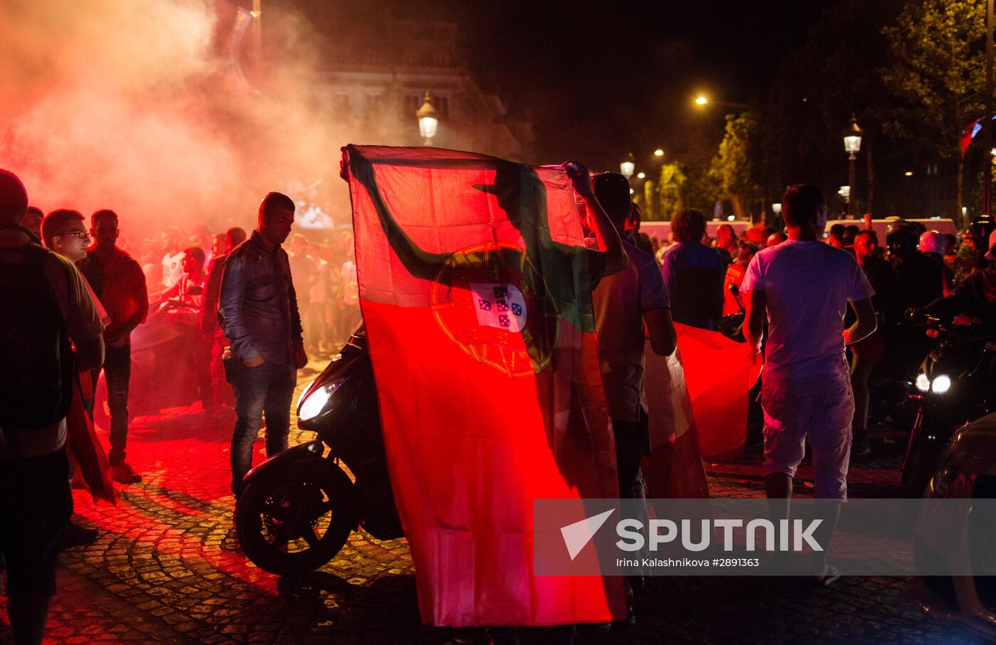 Fans after UEFA Euro 2016 final in Paris