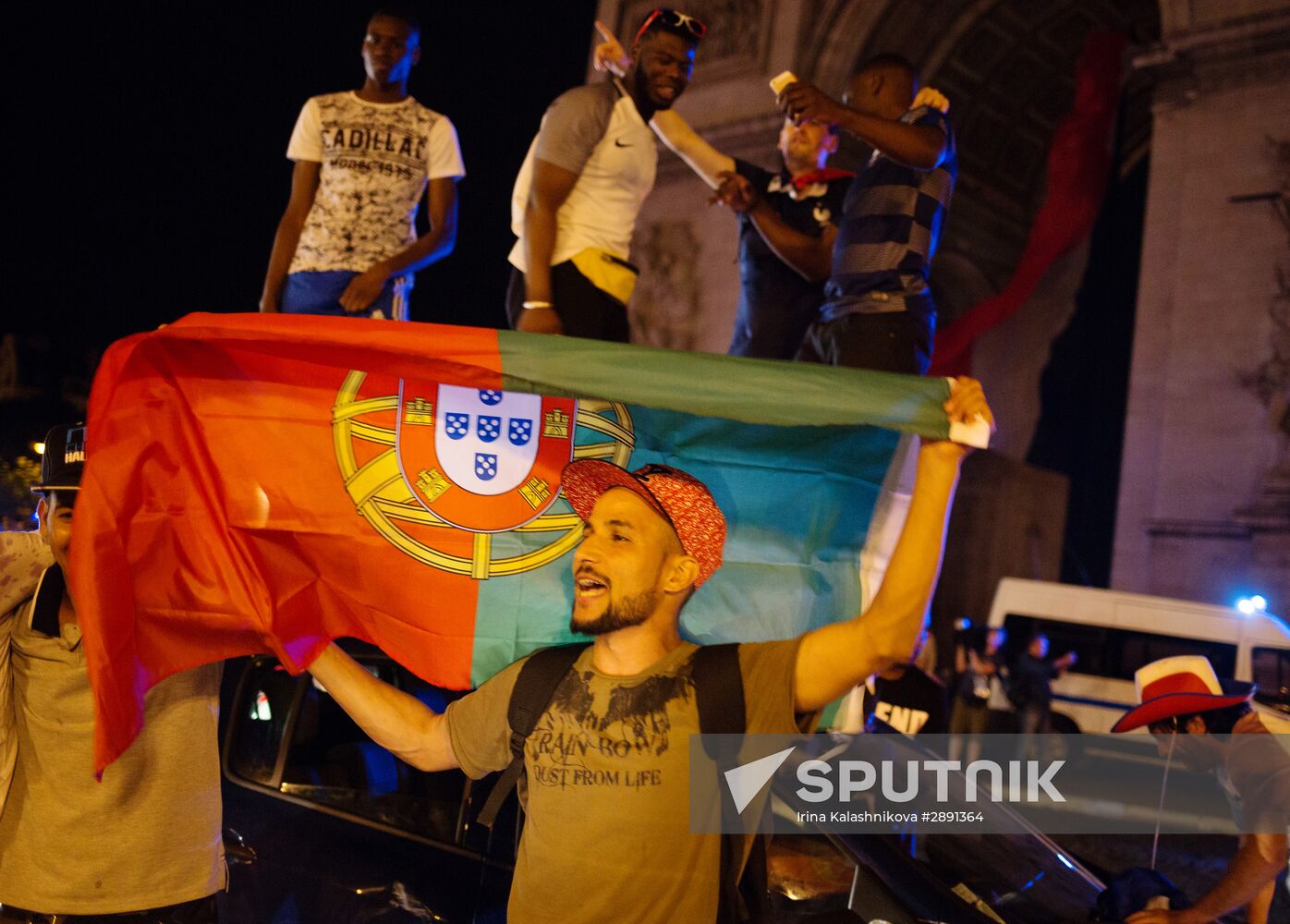 Fans after UEFA Euro 2016 final in Paris