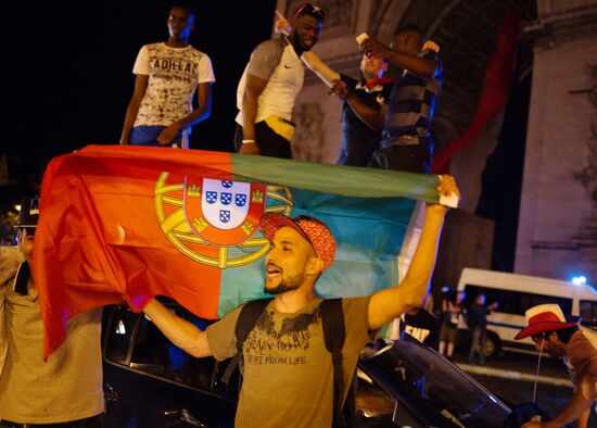 Fans after UEFA Euro 2016 final in Paris