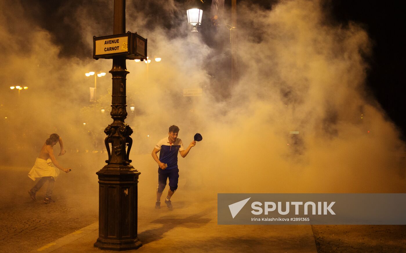 Fans after UEFA Euro 2016 final in Paris