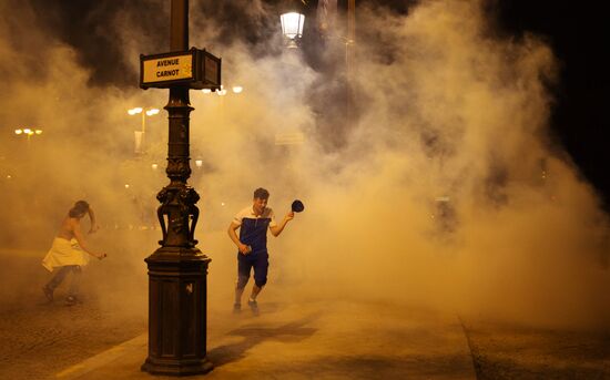 Fans after UEFA Euro 2016 final in Paris