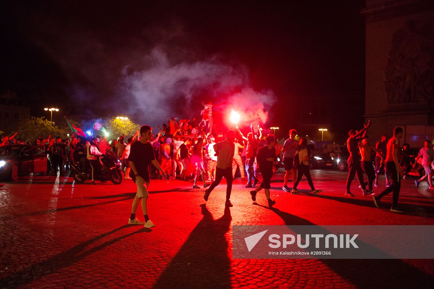 Fans after UEFA Euro 2016 final in Paris