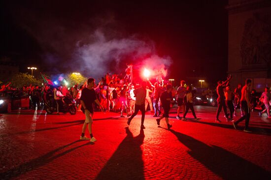 Fans after UEFA Euro 2016 final in Paris