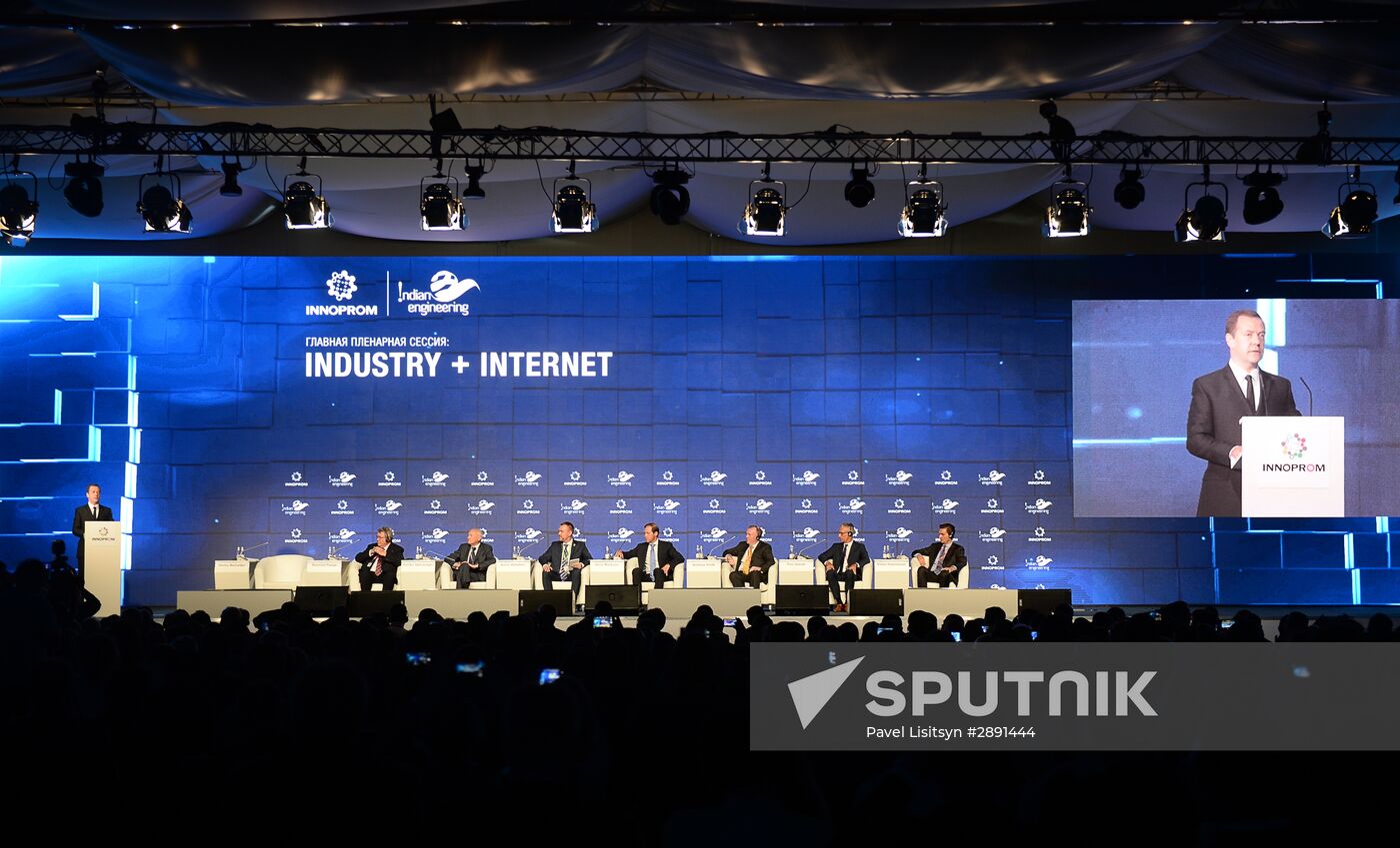 Russian Prime Minister Dmitry Medvedev attends 7th Innoprom International Industrial Trade Fair in Yekaterinburg