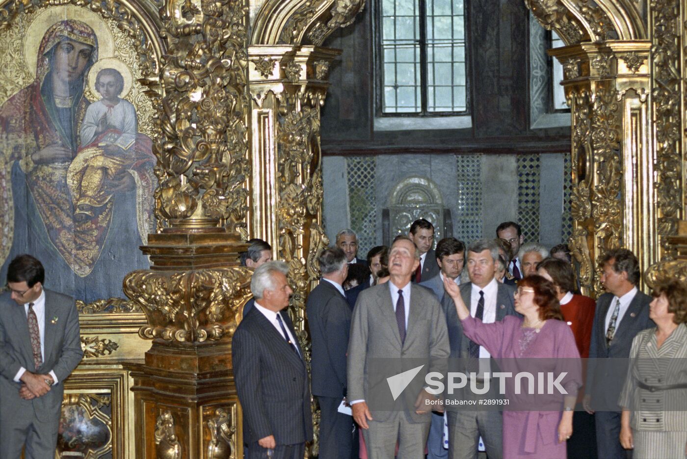 US President George Bush's visit to Soviet Union