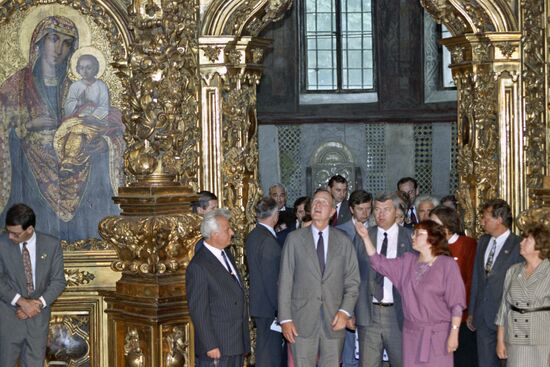 US President George Bush's visit to Soviet Union