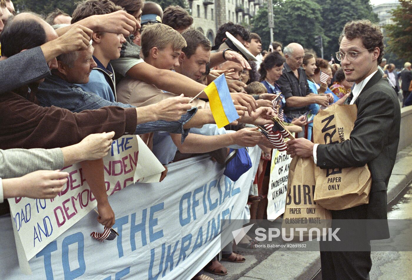 US President George Bush's visit to Soviet Union